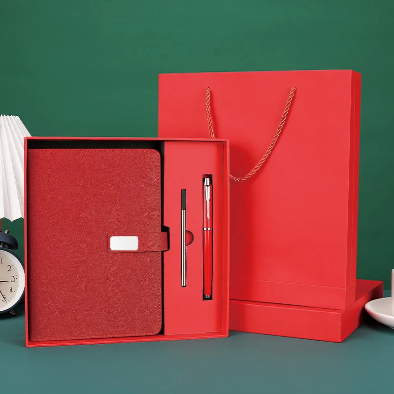 مجموعة علب هدايا دفتر جديدة عالية القيمة، دفتر سميك لهدايا الشركة التجارية، قلم، إعادة تعبئة، حقيبة هدايا صندوق هدايا. القرطاسية #1