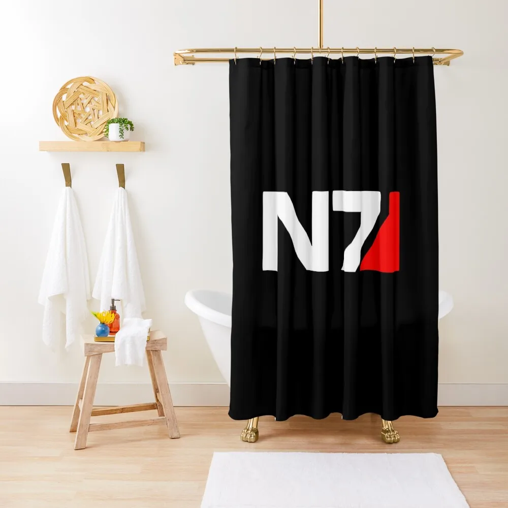 

Mass Effect N7 Shower Curtain Shower Set For Bathroom Bathroom Showers Anti-Mold Waterproof Shower Curtain