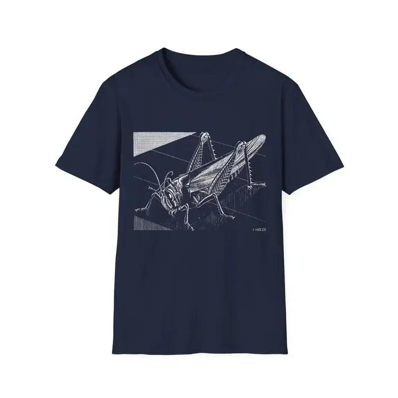 1935 m c escher grasshopper wood engraving dark T Shirt