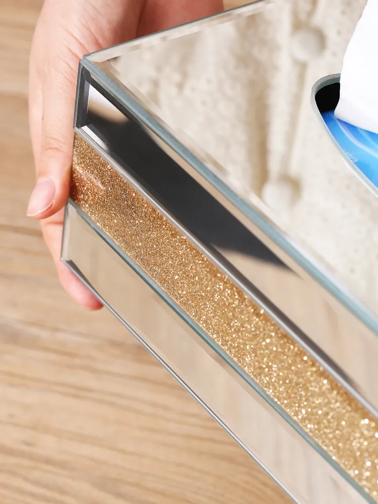High-value pumping carton, living room bedroom desktop glass tissue box