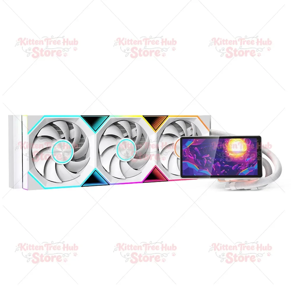 360mm Liquid CPU Cooler 5.5 Inch LCD Custom Screen ARGB Integrated Fan Computer Water Cooling System