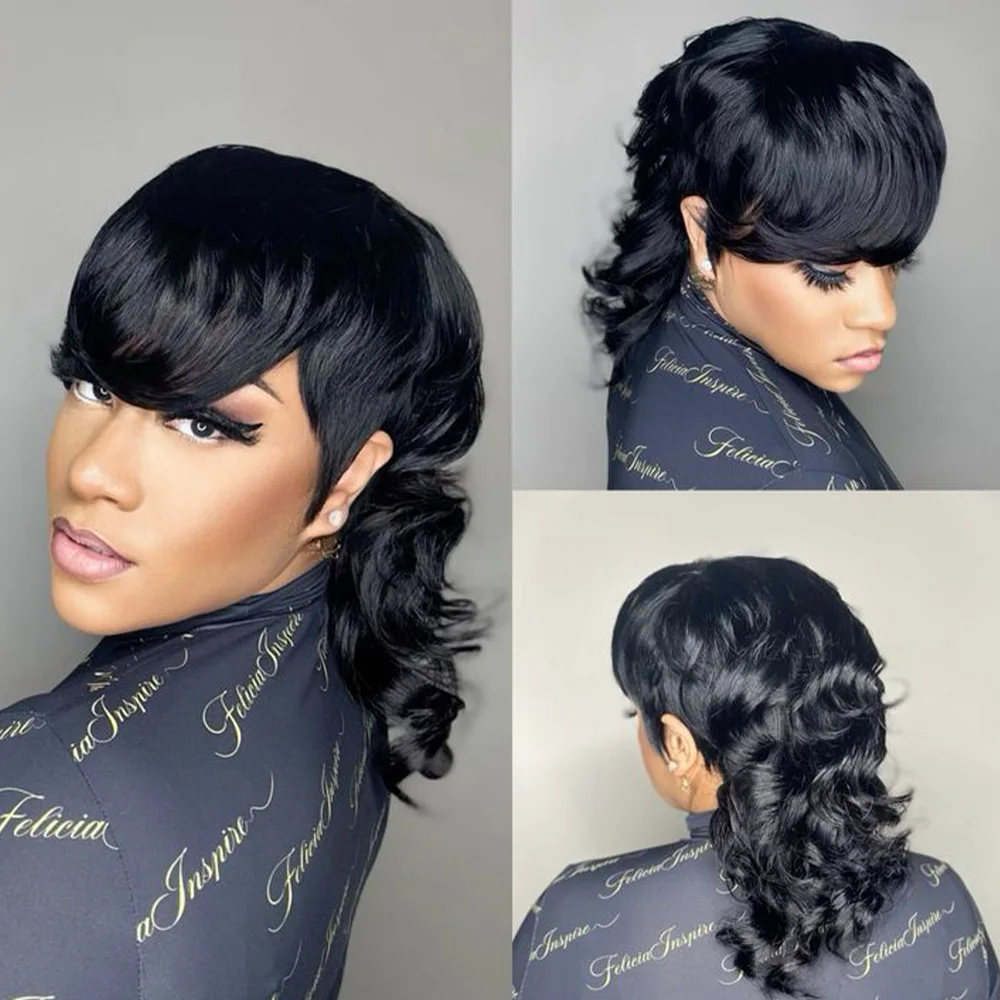 Pixie Mullet Cut Bo…