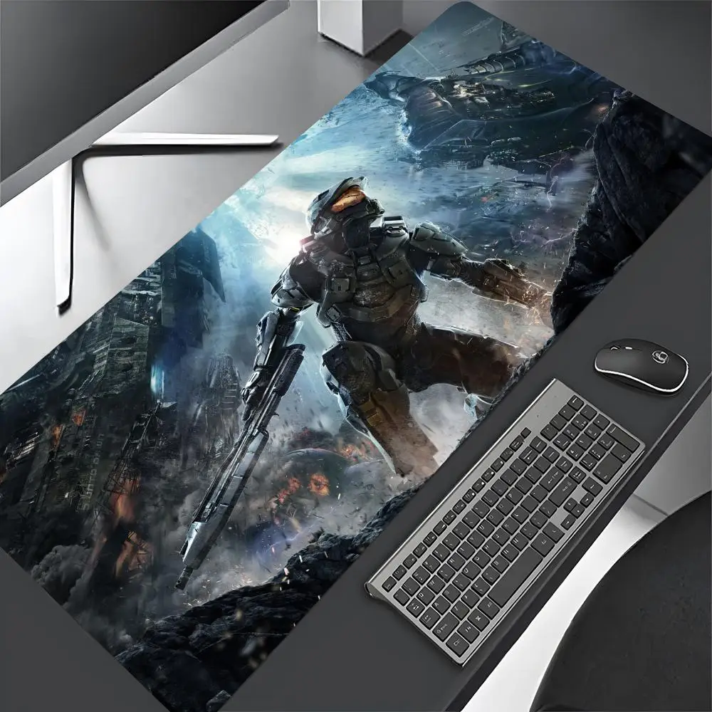 first-person H-Halo shooter Mouse Pad Gaming Large 900x400mm MouseMat Gamer desk accessories office XXL Mause Carpet PC Desk