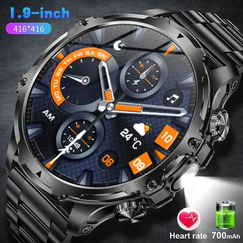 

LIGE New Outdoor Military Smart Watch Men Sport Fitness Watch 700mAh Large Battery 1.9" HD Screen Bluetooth Call Smartwatch 2025