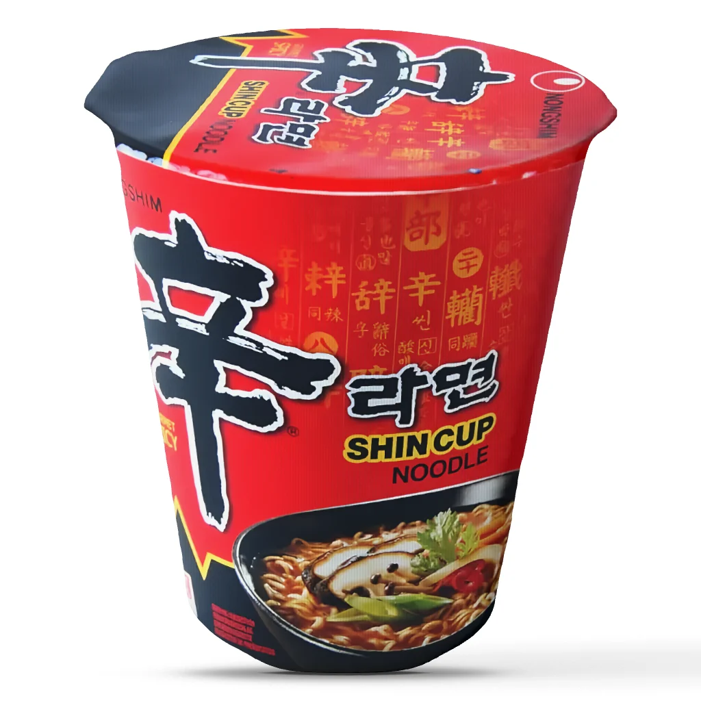 Korean Ramen Cup Noodle Shaped Throw Pillow Spicy Instant Noodles Cushion Foodie Gift for Sofa Bedroom Home Decor Irregular