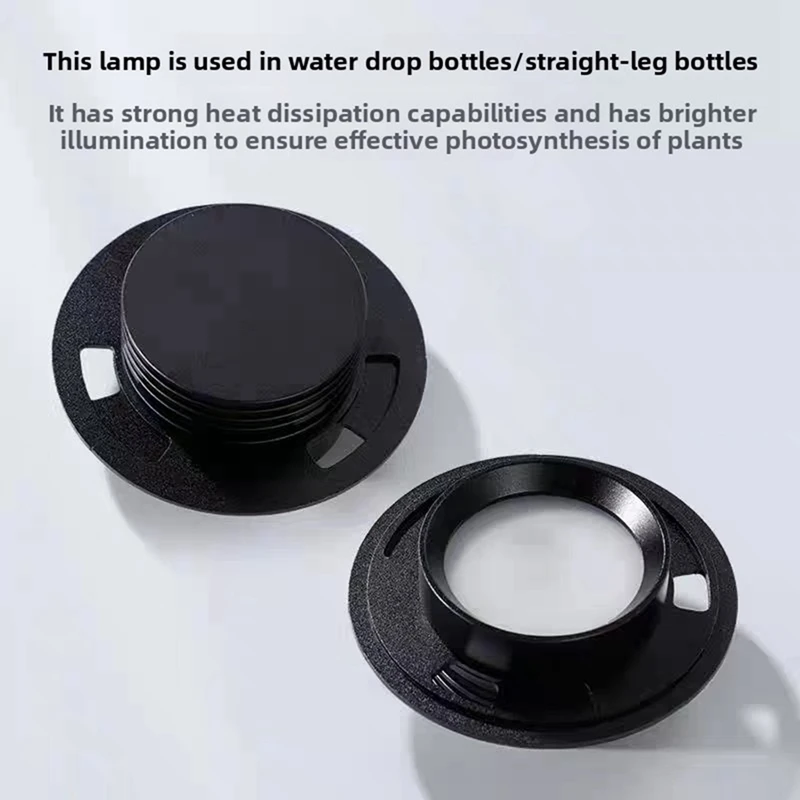 LED Moss Plant Light - D20cm USB Eco Bottle Lamp, Ventilated Hydroponic Aquatic Terrarium Grow Light 10W-SPMI