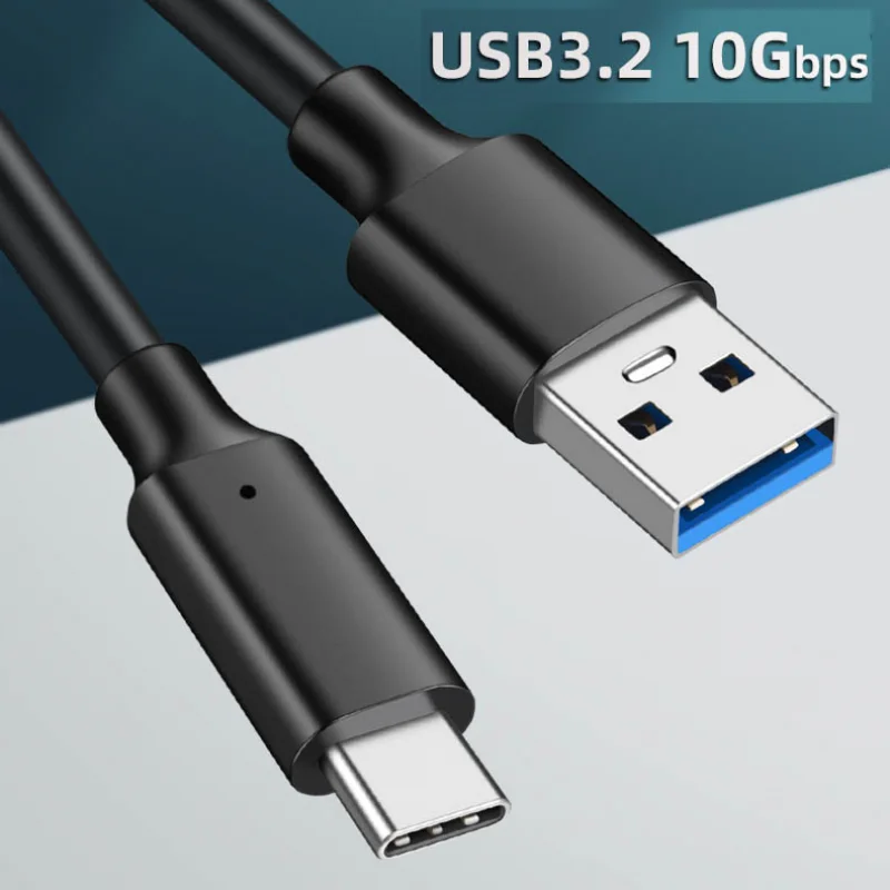 USB3.2 Gen2 10Gbps Type C Cable USB A to Type-C 3.2 Data Transfer USB C SSD Hard Disk Cable PD 60W 3A Quick Charge  Charge Cable