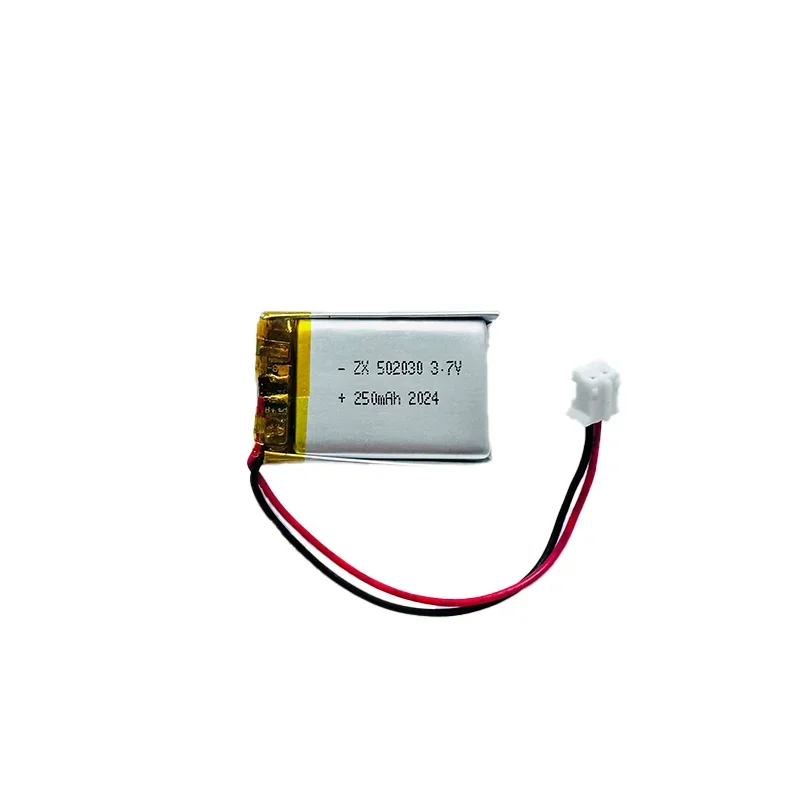 502030 bateria 250mAh 3.7V akumulator litowy wielokrotnego ładowania z wtyczką Jst PH 2.0mm 2pin do rejestrator jazdy MP3 MP4 GPS