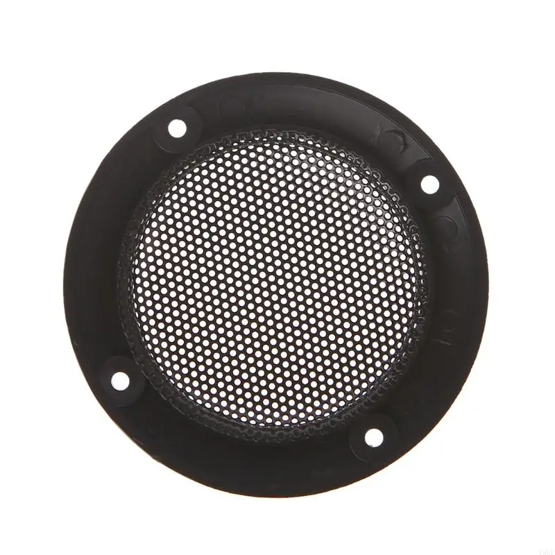 T5UF 2pcs 2inch Decorative Mesh Circle Car Speaker Protective Cover Cases Horn Guard Decorative Circle Video Accessory