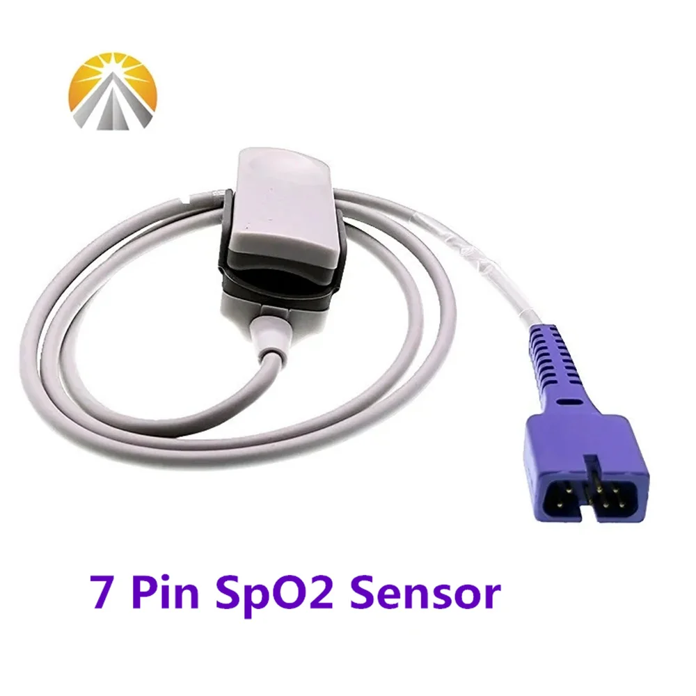 

Normal 7 Pin SpO2 Sensor Reusable 0.9 Meter For NE-LL-COR Monitor Non OXI TECH Child Pediatric Adult Use Pulse Rate Probe