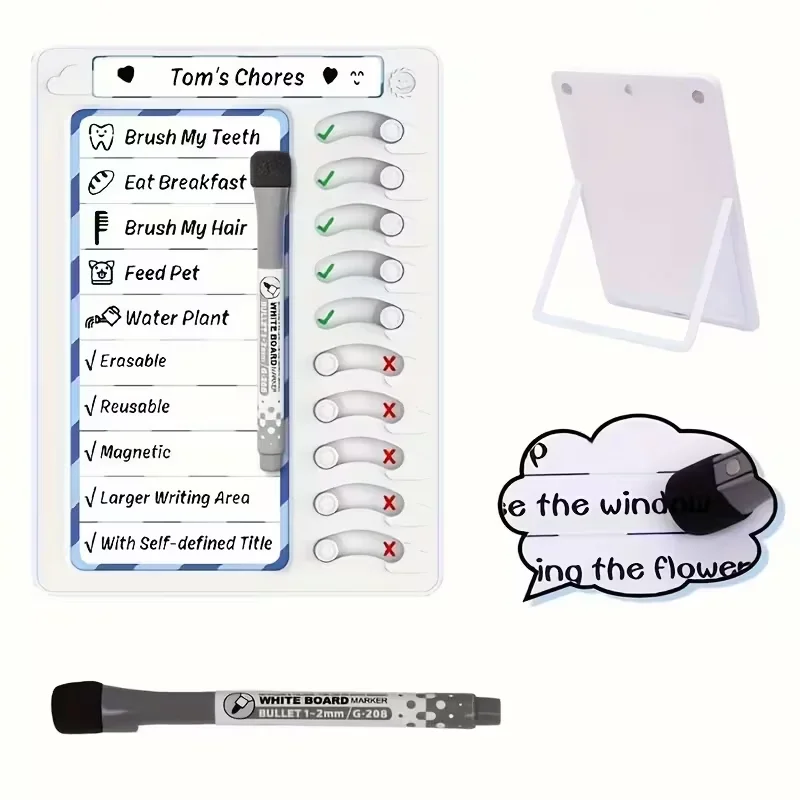 1 шт. магнитная стираемая доска для работы — многоразовый планировщик списков дел для СДВГ и домашней организации, ежедневная доска