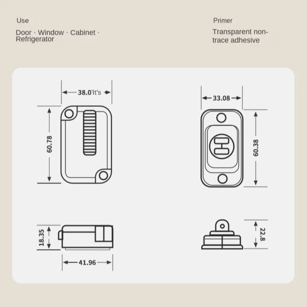 Multi-Function Security Protection ล็อคความเสถียรสูงเอียงป้องกันเด็กความปลอดภัยตู้ล็อคทนทานแบริ่งที่แข็งแกร่ง