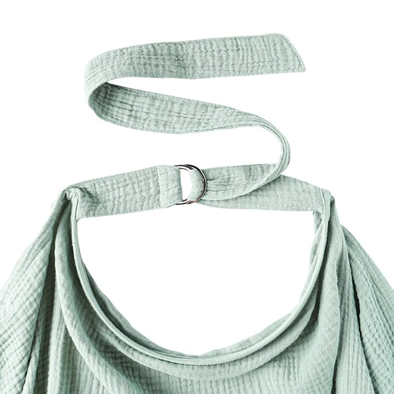 Atmungsaktive Baby-Stillabdeckung Mutterschafts-Stilltuch aus Baumwollmusselin Baby-Fütterungsdecke Sichtschutzschürze Kinderwagen-Decken – Detail 17