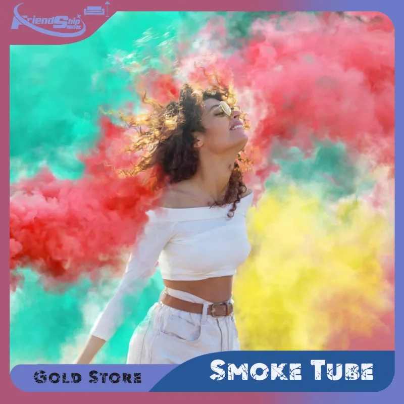 

2PCS Colorful Handheld Smoke Stick Stage Photography Prop Wedding Magic Party Birthday Decoration Creative Fog Atmosphere Tool