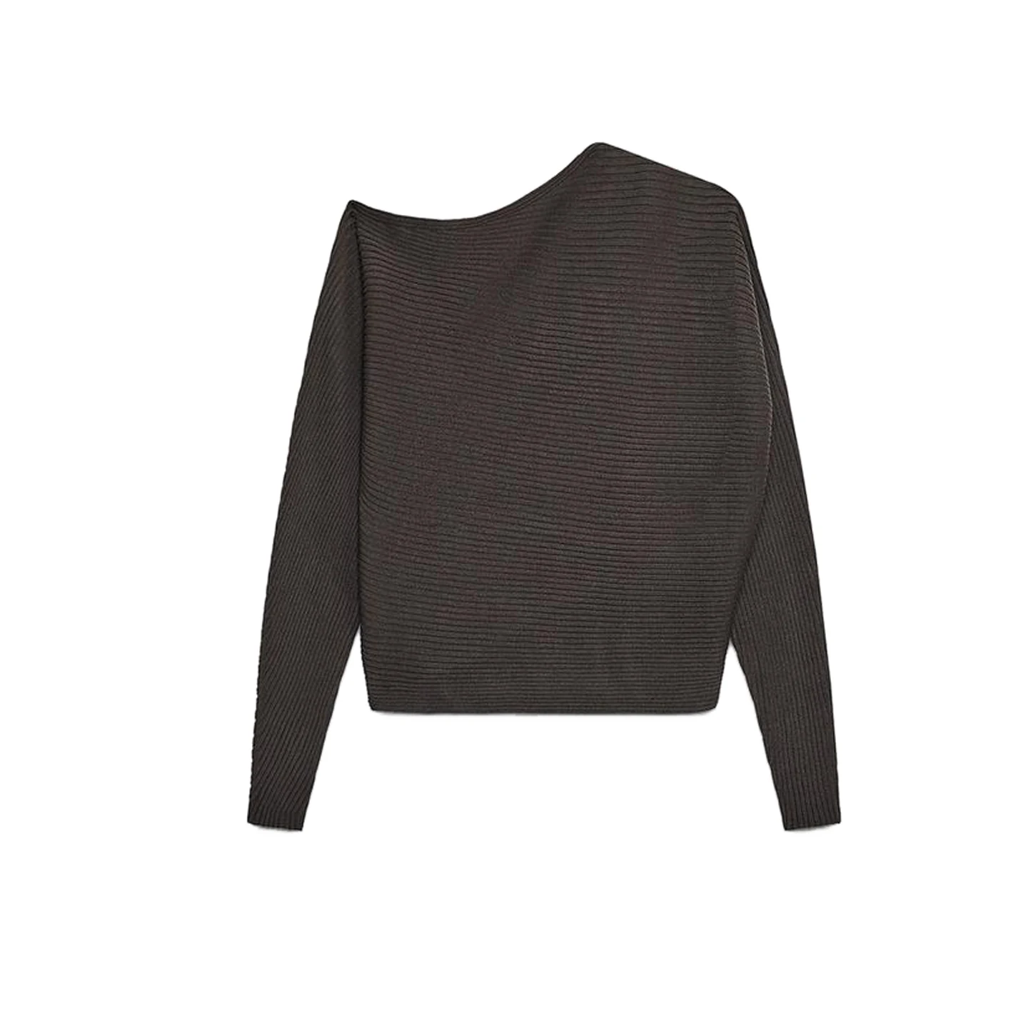 خريف جديد وصول المرأة سليم صالح طويل Sve غير المتماثلة Ne محبوك سترة لينة ألياف البوليستر V-ne الفرنسية Sle