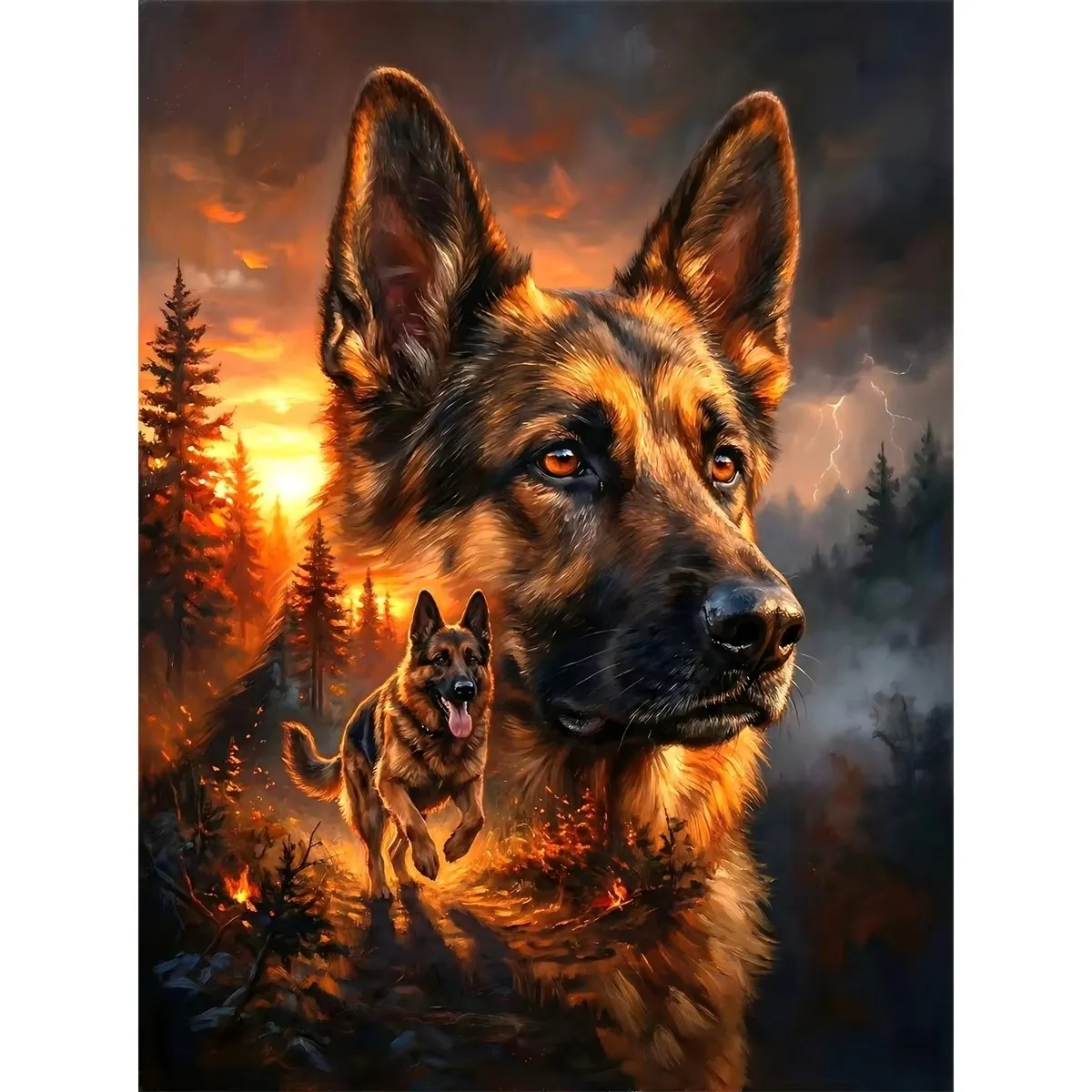 Heroic German Shepherd Jigsaw Puzzle 500/1000/1200/2000 Pieces Paper Art Toy Dog Lover Gift Home Decor for Adults Kids