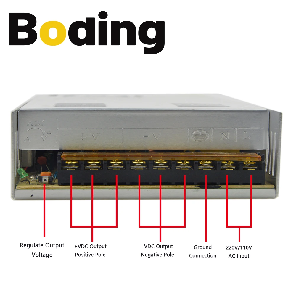 Boding Adjustable Switching Power Supply Ac220 To 0-12v 360w Regulated Dc 24v 36v 48v 220v Transformer