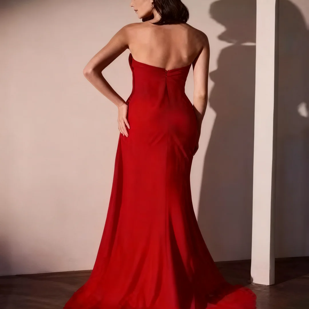 Abiti da sera personalizzati con spacco laterale a cuore Abiti da sera formali Abiti da ballo per feste di compleanno per donne