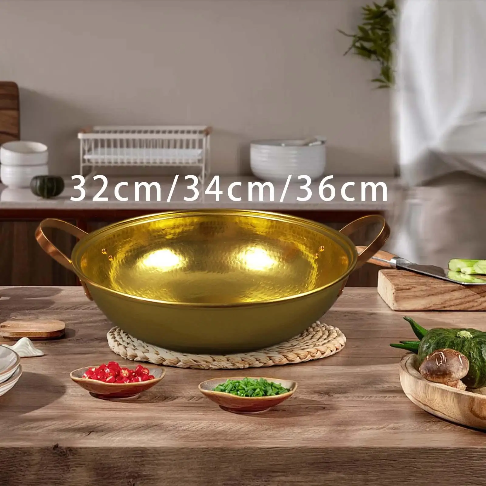 

Soup Pot Multi-scenario Kitchen Utensil Smooth Surface Whipping Bowl Handmade Stewpot for Parties Gas Cooker Picnics Hiking Home