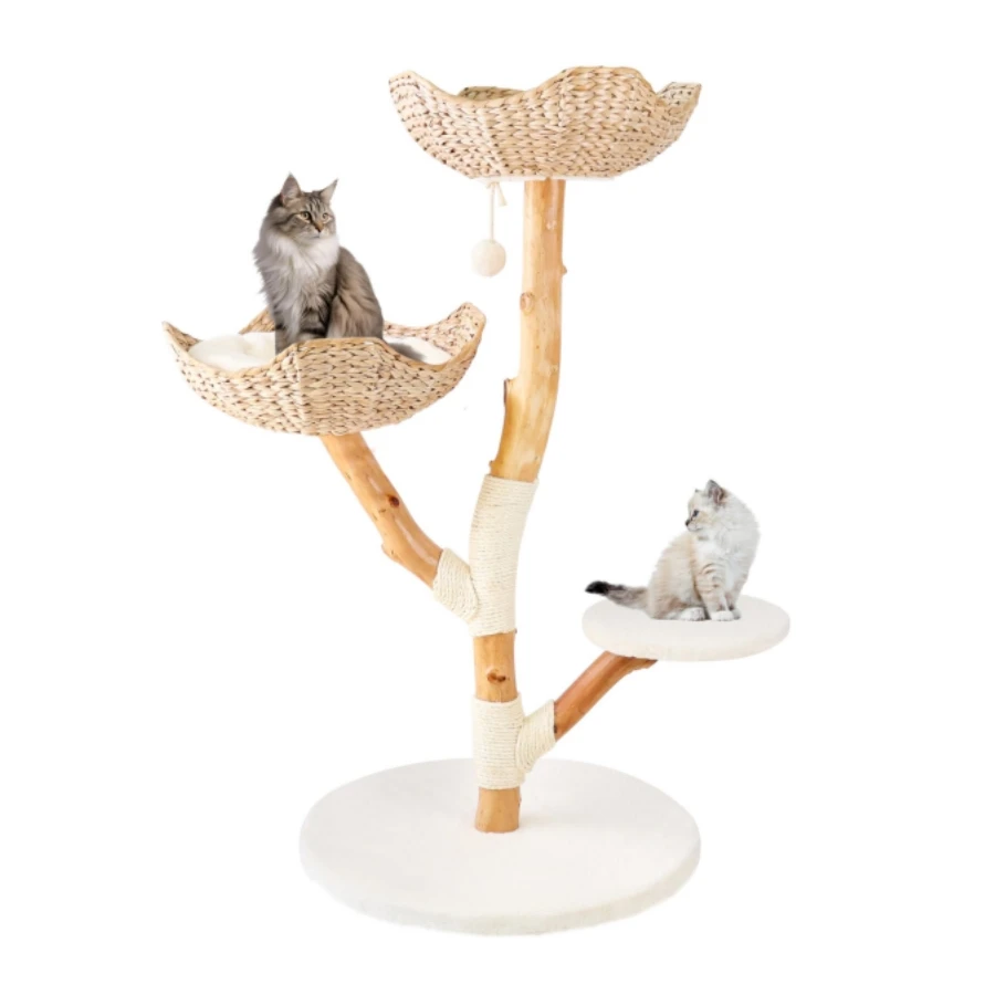 

XIANGLONG Cats Scratching Post Multi-Level Tall House Cat Activity Tree With Sisal Scratching Posts Wood Activity Cat Playhouse