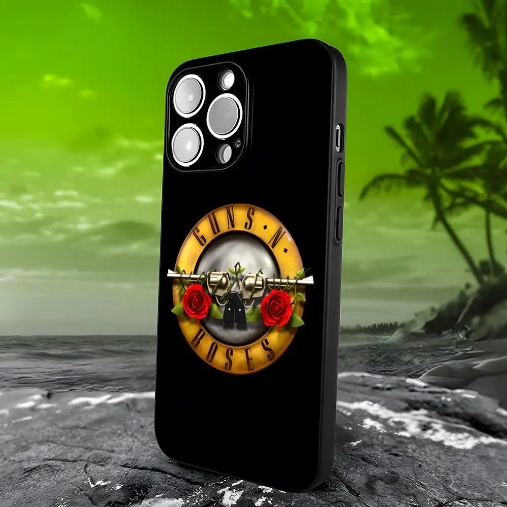 Phone Case Rock Band Gun N Roses Clear For IPhone 15 16 13 Pro Max 14 12 11 Xr X 8 7 6 Plus Luxury Back Cover