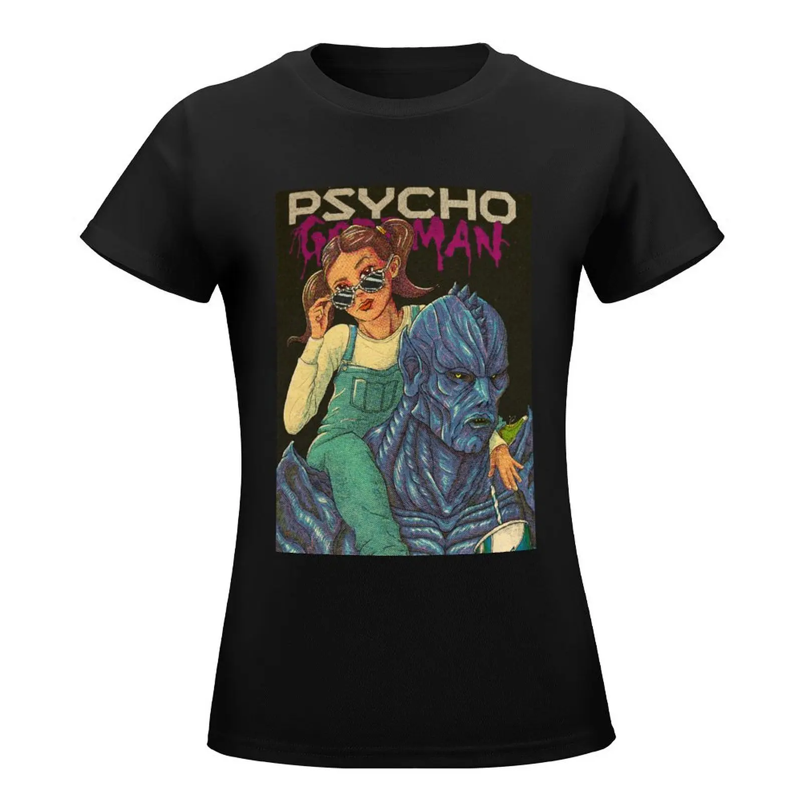 Psycho Goreman & Mimi Grungy halftone comicbook illustration T-Shirt sweat tops tees cotton t shirts Women