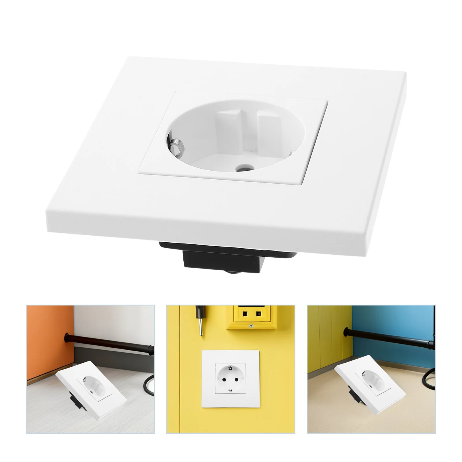 

2pcs 86Mm Flush Mount Euro Socket Universal European Standard Wall Outlet For Home Office Apartment Recessed Electrical Socket