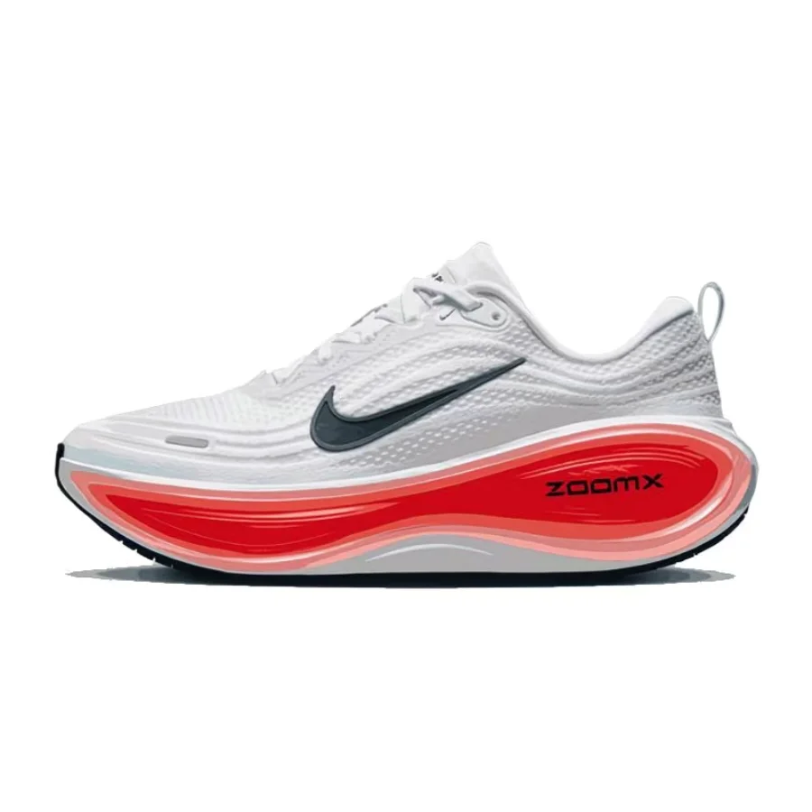 Nike Vomero Plus: Stylish, Comfortable, Non-Slip, Durable Low-Top Racing Running Shoes for Men in White and Red  HV8150-100