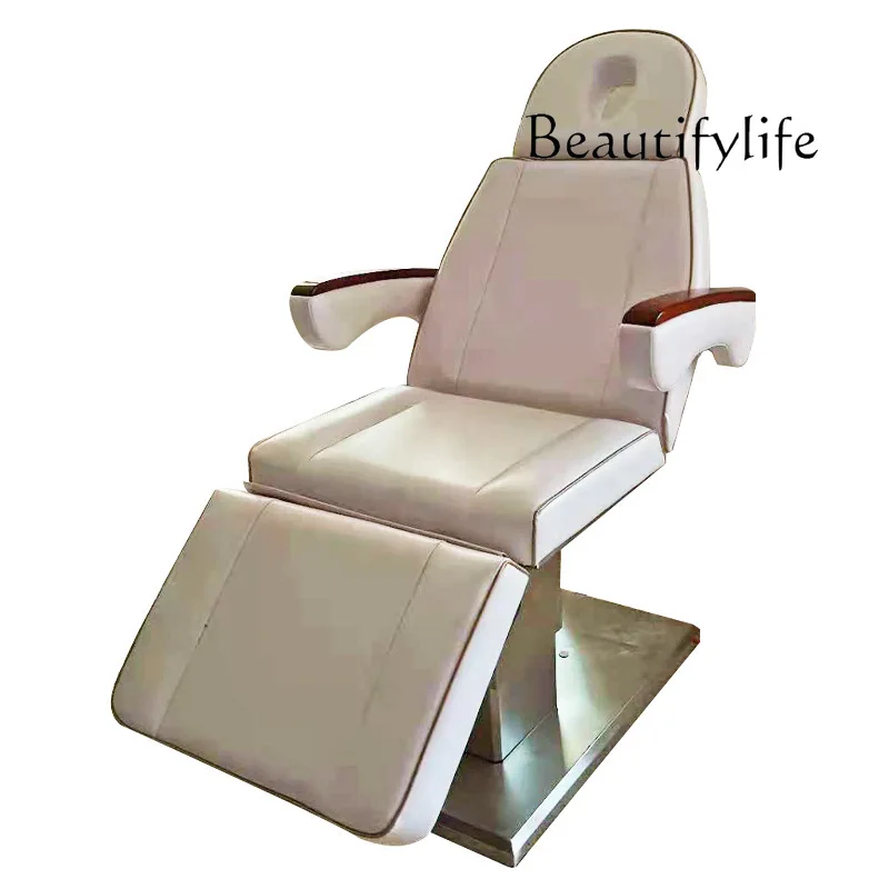 Special folding and lifting electric multi-functional embroidery bed for beauty salons