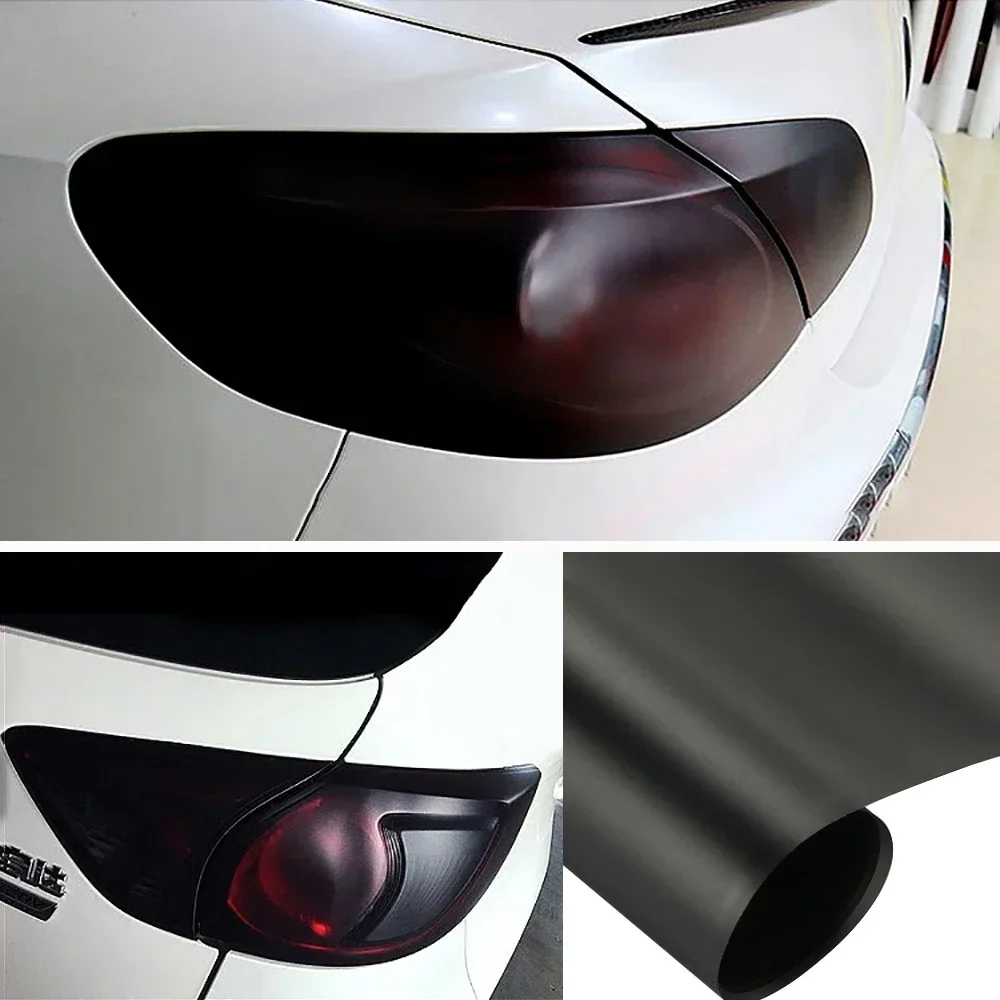 

Матовая Дымчатая Автомобильная наклейка, 30*200 см/150 см, автомобильная лампа, задний свет, ТИНТ, Виниловая наклейка, лист, автомобильная противотуманная лампа, декоративная пленка