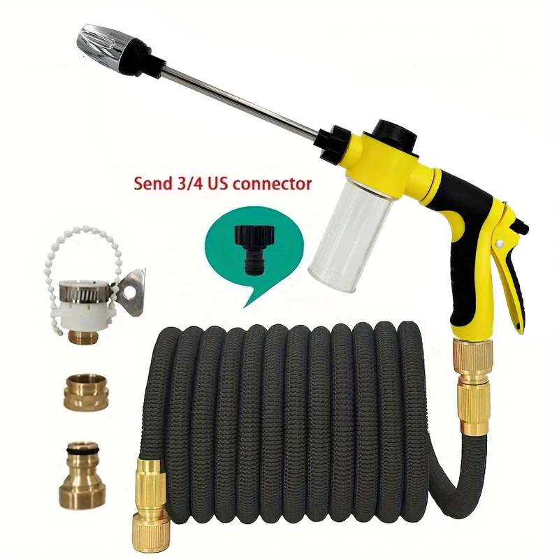 NEW Garden Hose 3 Times Expandable Watering Hose High Pressure Flexible Car Wash Watering Garden Irrigation Magic Hose Pipe ﻿