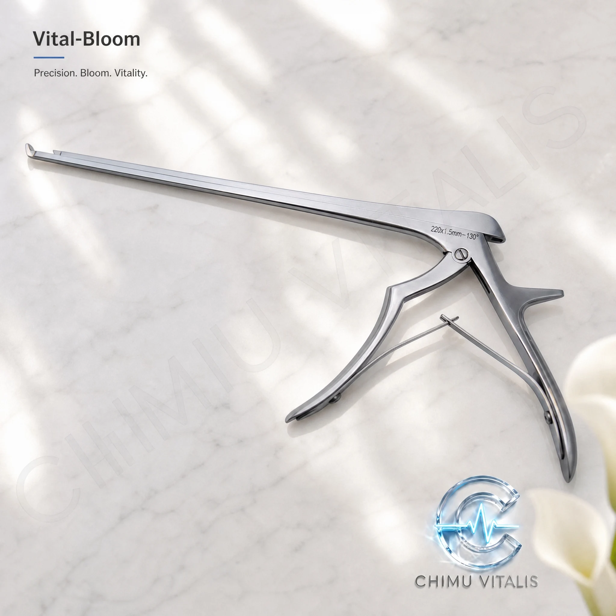 【CHIMU VITALIS】 Stainless Steel Precision Forceps 220mm Multiple Head Widths and Angle