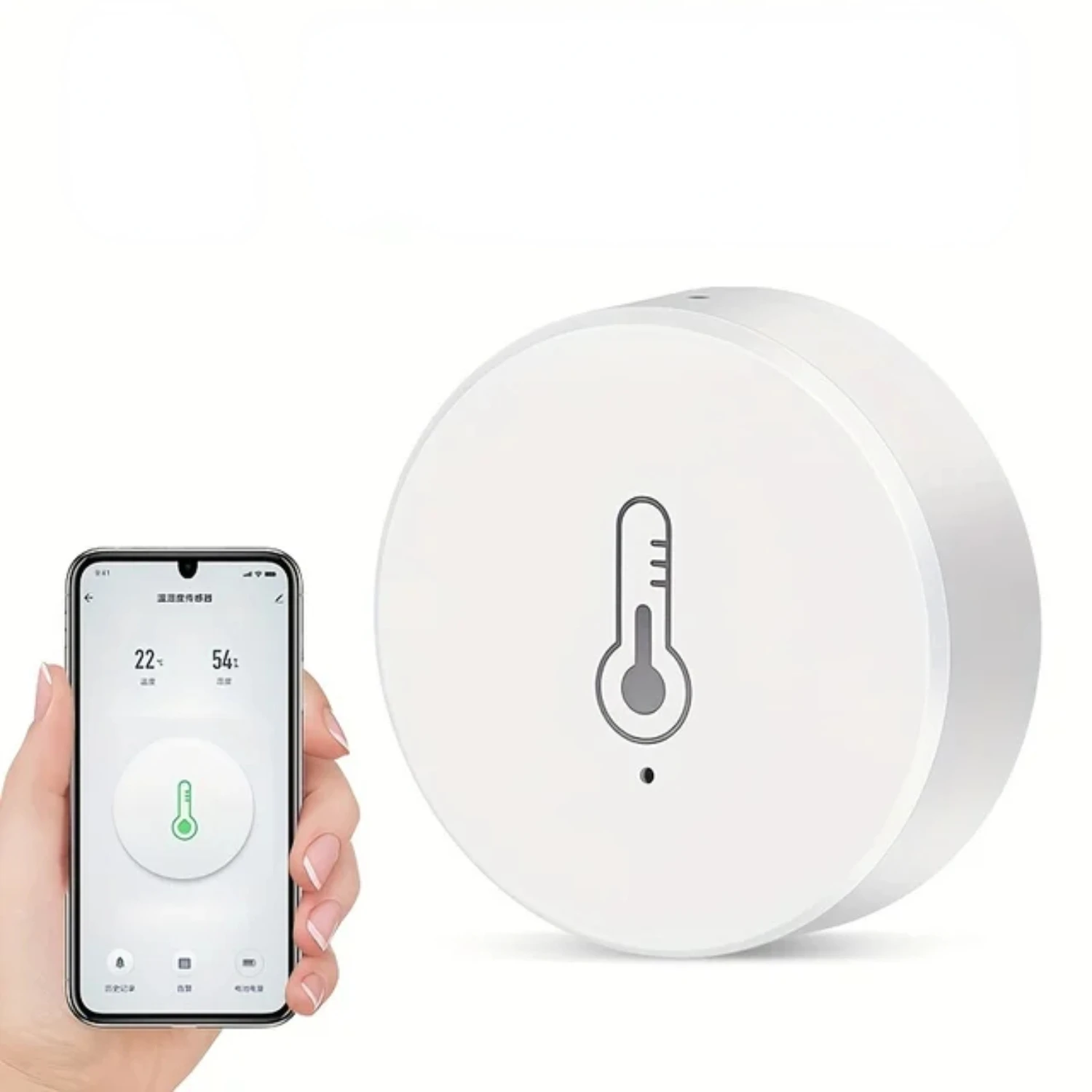 El sensor de temperatura y humedad ZigBee funciona con el control en tiempo real de la aplicación Alexa Smart Life