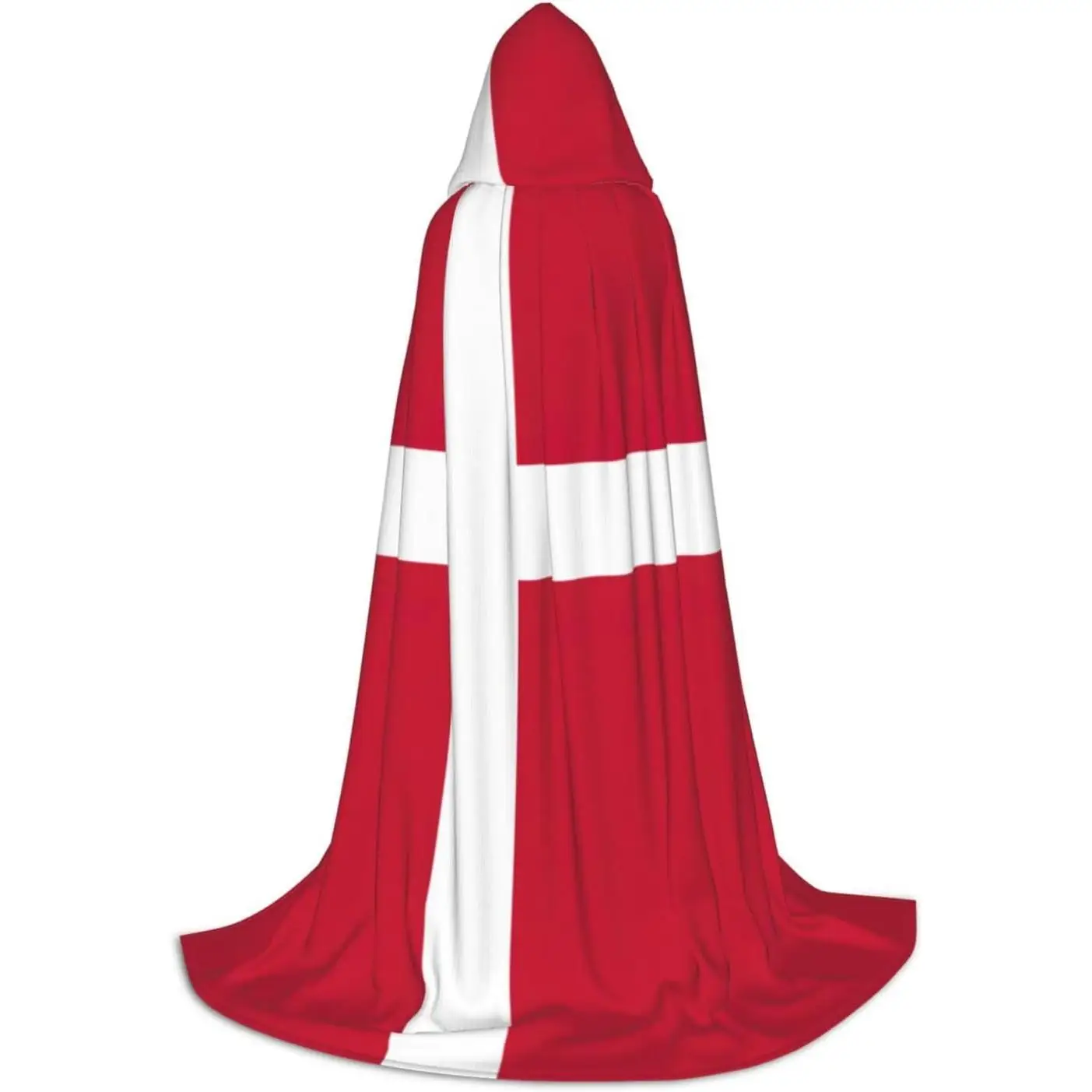 

Flag Print Full-Length Hooded Cloak Unisex Cloak Witch Wizard Cape For Halloween Cosplay Party Hoodie Blanket for Travel Office