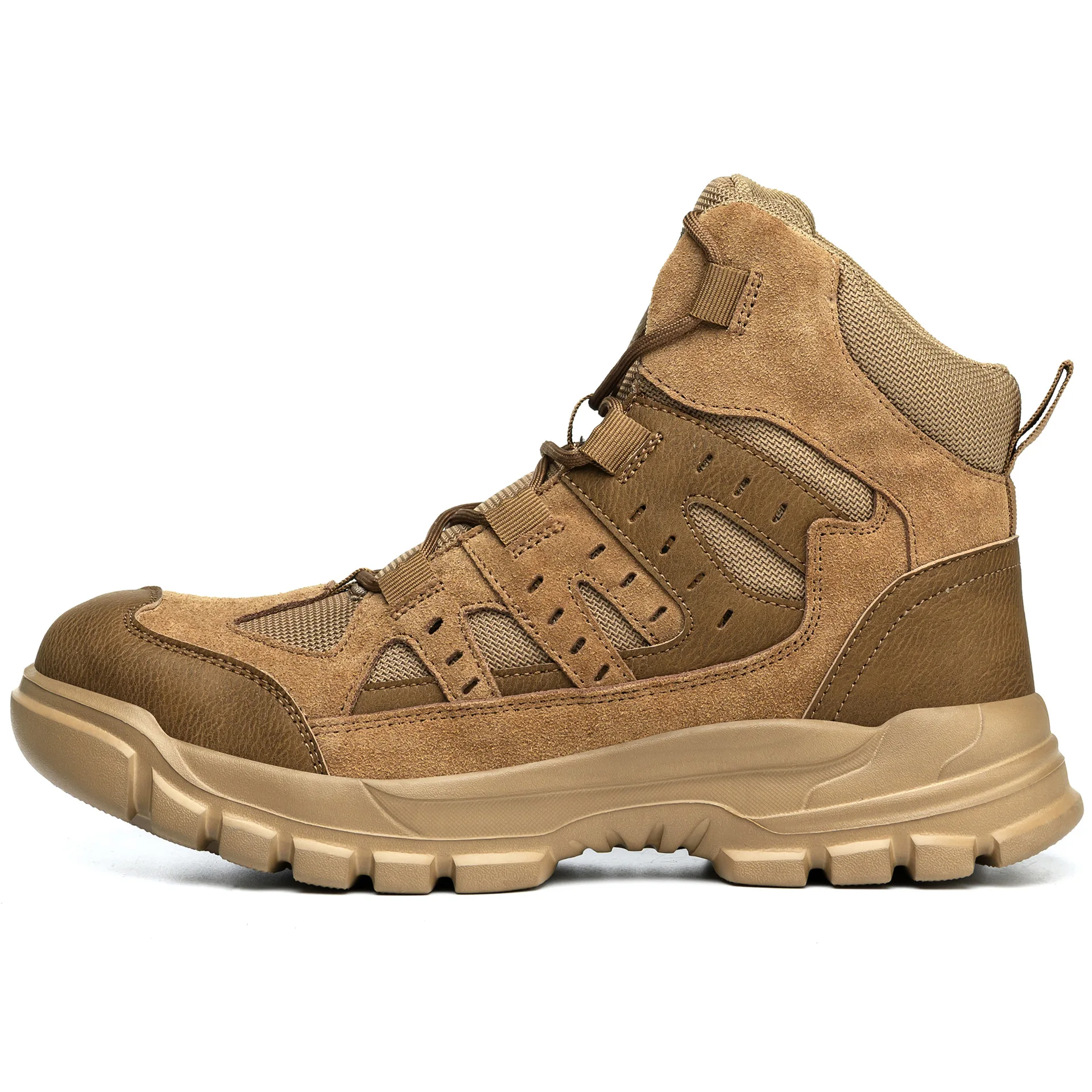 고품질 안전화, 충격 방지 안전화, 냄새 방지 작업용 스틸 토 신발, 하이탑 작업화, 펑크 방지 방수