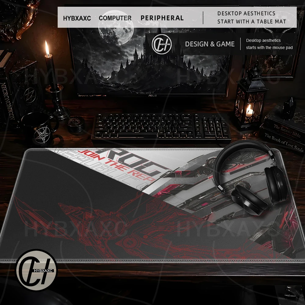 Large Gaming Mouse Pad XXL Gaming Accessories Office Gamer Keyboard A-ASUS ROG Desk Mat Non-Slip Laptop Large Rubber Mousepad
