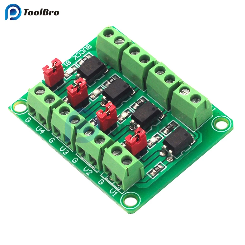 PC817 3.6-30V 4 Channel Optocoupler Isolation Board Voltage Converter Adapter Module Driver Photoelectric Isolated Module 817