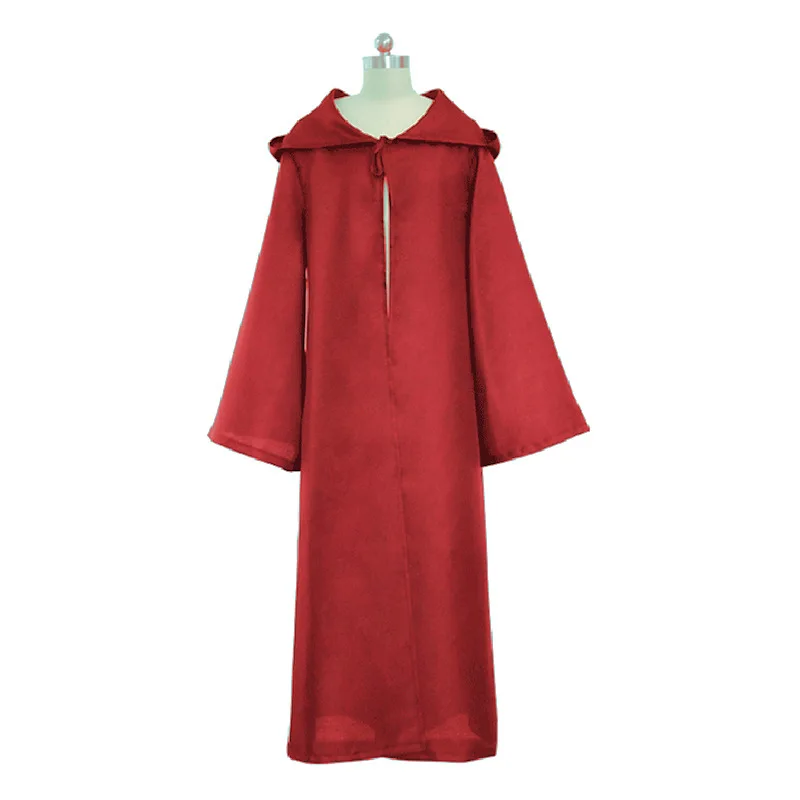 Bata Medieval con capucha para niños y adultos, traje de Cosplay de Halloween, Túnica de mago, capa blanca y negra, monje y sacerdote