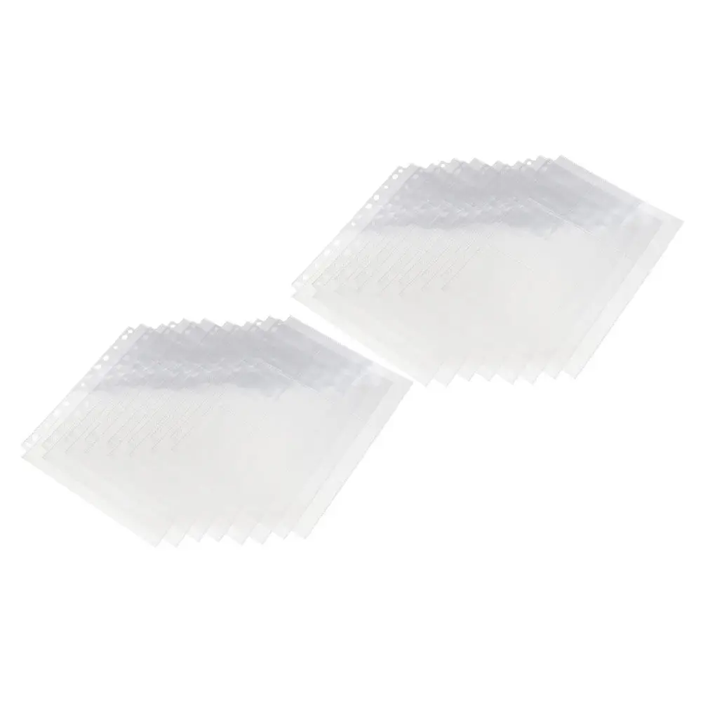 

50 Sheets Photo Album Page Card Holder Clear Protective Sleeves Photo Storage Organizer for Photos Coupons Collectibles