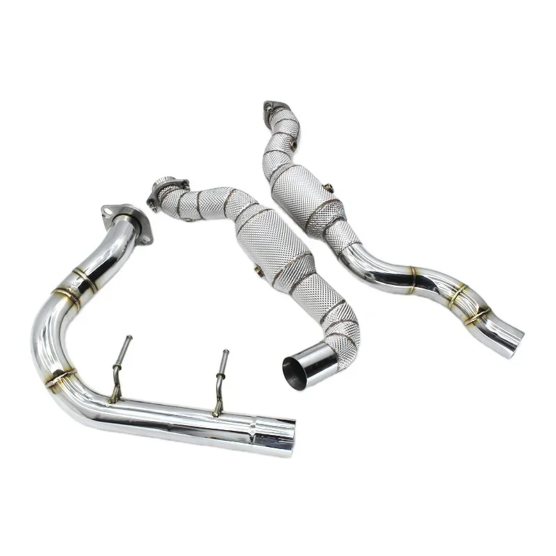 Head Section High flow Pipes branch downpipe Exhaust Pipe with catalyst For Ford F150 SVT RAPTOR 3.5TT