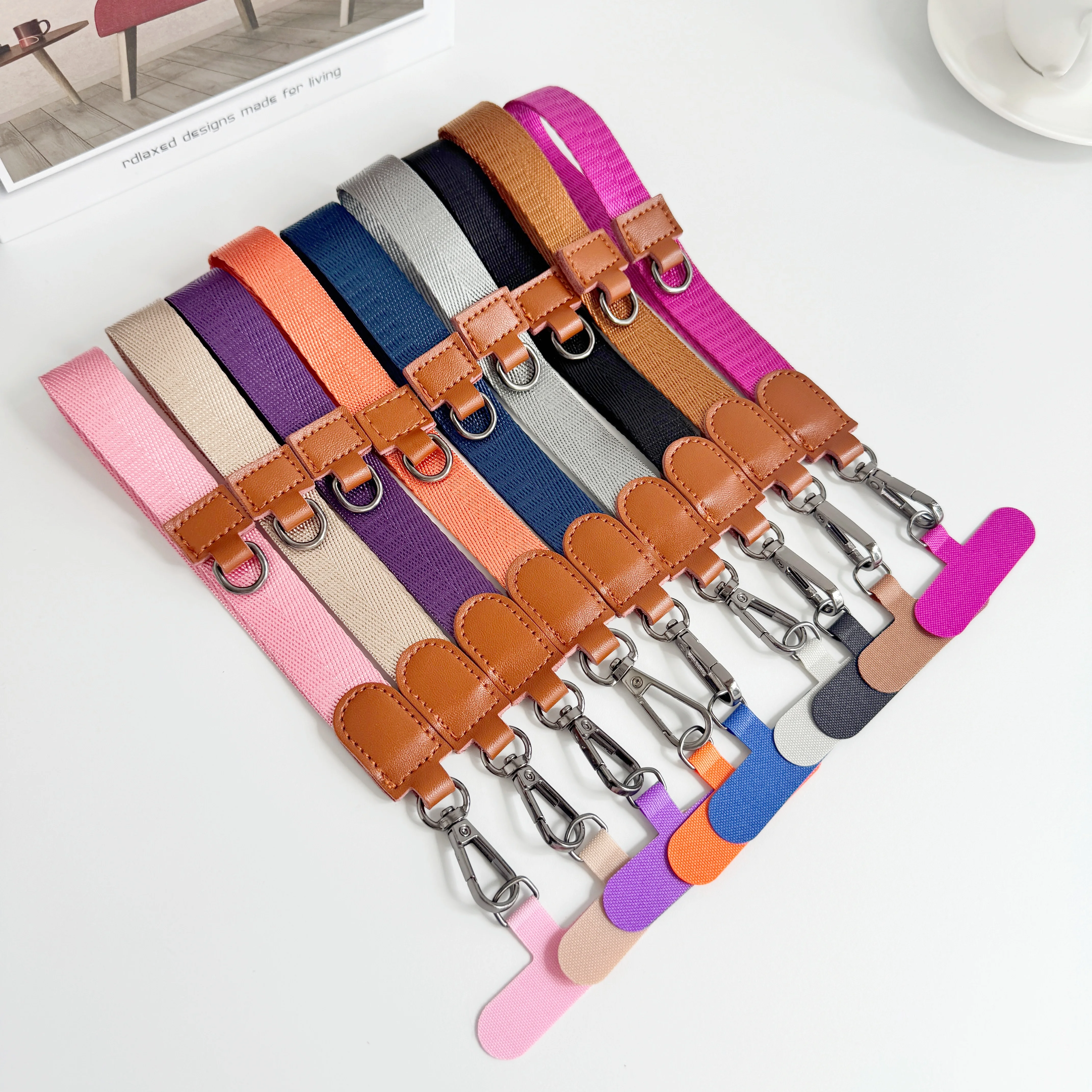 

High-End Leather Mobile Phone Lanyard, Portable Wrist Strap, Universal Fashion Accessory Pendant, Anti-Loss Rope For Travel Use