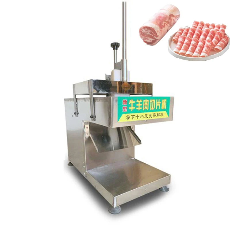 

Electric Meat Slicer Stainless Steel Lamb Beef Slicer Freezing Meat Cutter Machine Mutton Roll Slicer Machine Meat Planer