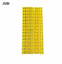 100PCS M-0 M-1 M-2 M-3 Snap type ABCDEFGHIJ English Letter 1.5-6mm² Wire network number tube mark tube identification tube