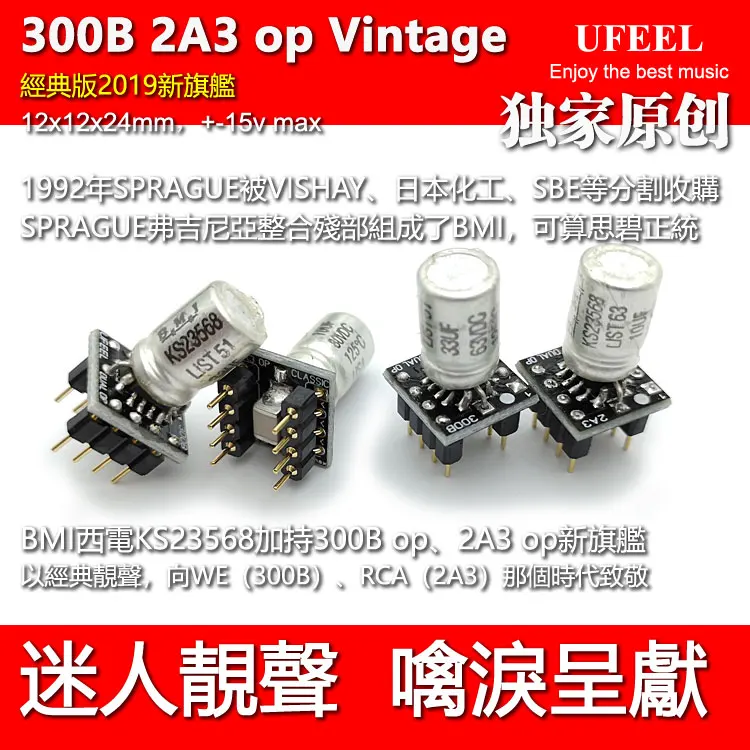 Classic Bile Sound Operational Amplifier 300B 2A3 KT88 Fever Tube Bile Sound, Single-ended Class A Operational Amplifier