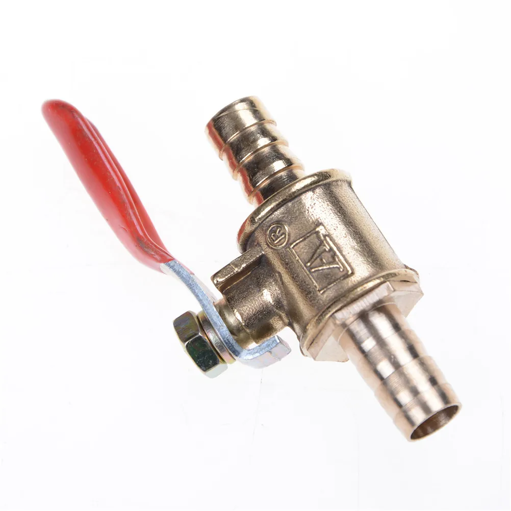 

【8mm 5/16" Hose Barb Inline Brass Water/Air Gas Fuel Line Shut-off Ball Valve】