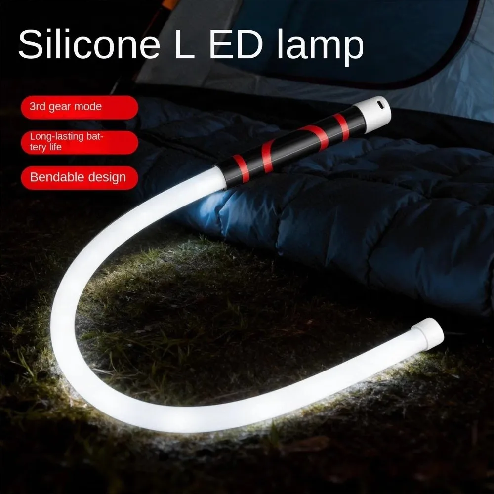 27Inch LED Flashlight Stick 3 Brightness Modes Rechargeable Bendable LED Light Portable Waterproof Automotive Lighting Tools