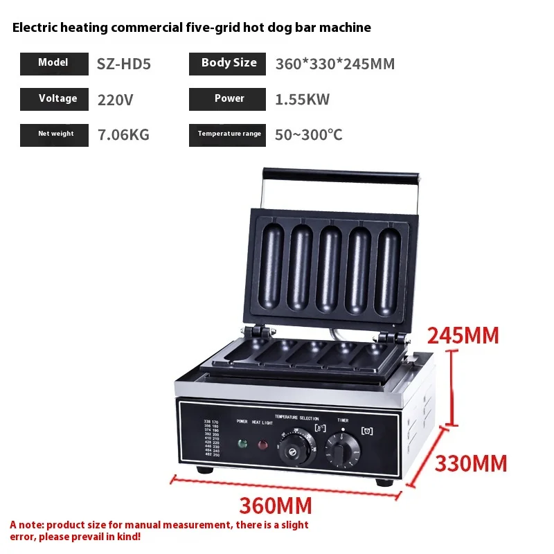 Pembuat Waffle Stick Renyah Berkualitas Tinggi Pembuat Pancake Komersial Pemanasan Merata Efisien Lapisan Anti Lengket Mesin Pembuat Waffle