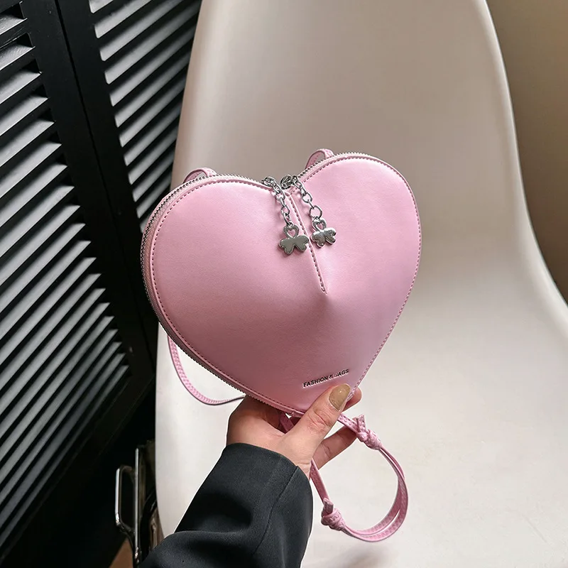 

Ladies Handbag Valentine's Day women's bag love bag Heart Shaped feel trendy messenger bag Elegant Woman Shoulder Bags C186