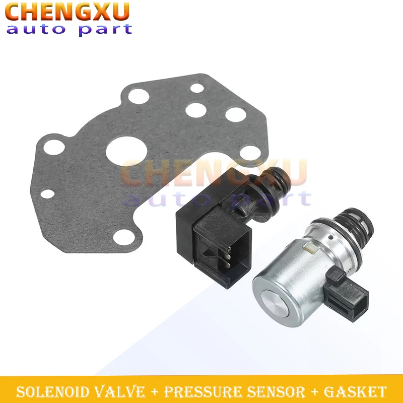 

47RE 48RE A500 42RE 44RE A518 46RE A618 Transmission Solenoid Valve + Pressure Sensor + Gasket Fit for Chrysler Jeep Dodge