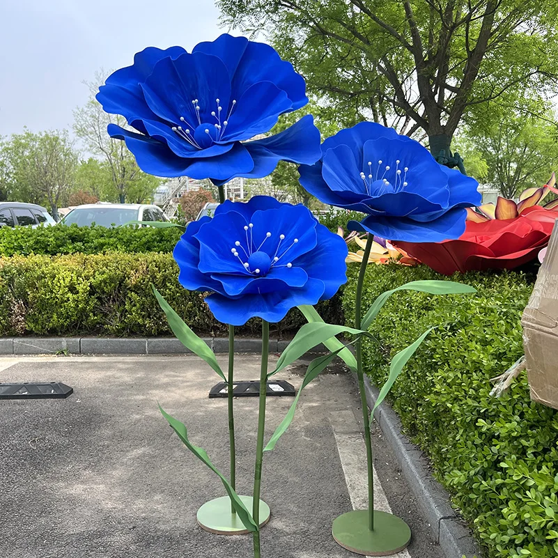 170cm gigantische kunstbloemen klaproos bruiloft decoratie bloem bruiloft feestartikelen podiumindeling weggids bloemen woondecoratie